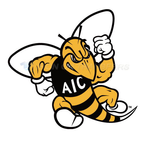 AIC Yellow Jackets 2009-Pres Primary Logo T-shirts Iron On Trans - Click Image to Close